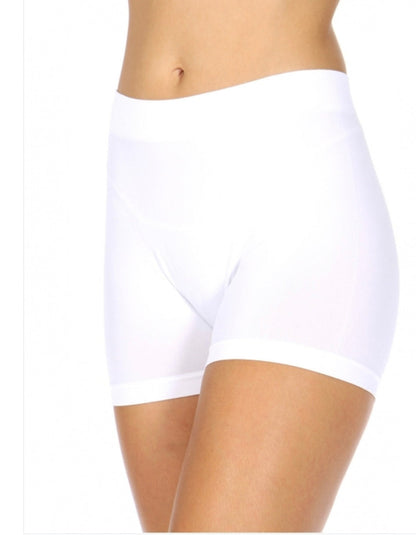 Free Shipping For  Women's White Seamless Stretchy Knit Biker Shorts