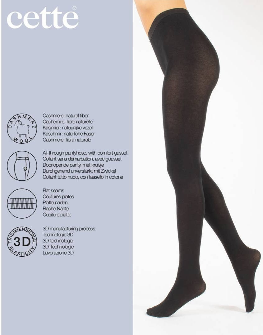 Free Shipping For Women's Black Cashmere Wool Tights 150 DEN, Wool Pantyhose, Winter Tights