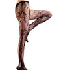 Free Shipping For Women's Yelete Black Fishnet Floral Design Tights, Pantyhose