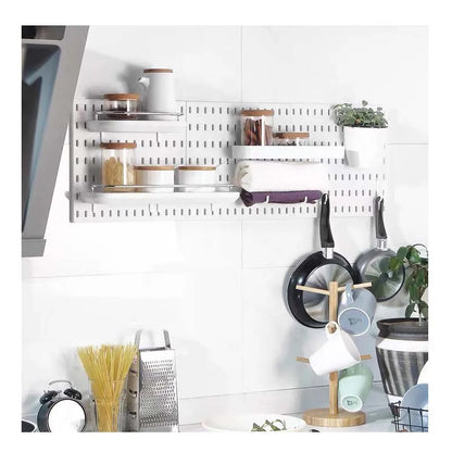 Free Shipping ForPegboard Wall Panels Pegboard Wall Organizer Mounting Display Diy Pegboard Kit Tool Storage Panel Board Rack Bathroom Kitchen