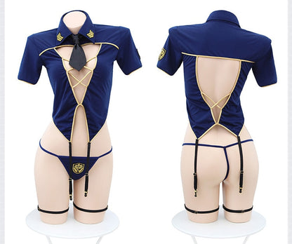 Free Shipping For Sexy Lingerie Naughty Cop Costume