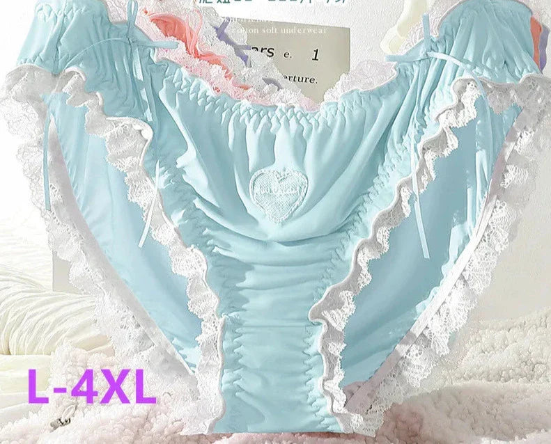 Free Shipping For Plus Size Lolita Maid Lingerie - Lace Panties(L-4XL)