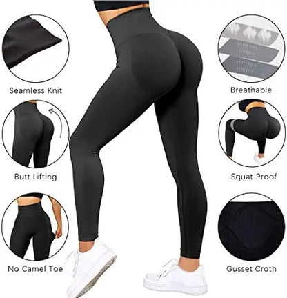 Seamless High-Waist Gym Pants - Yoga Leggings (Sizes S-L)