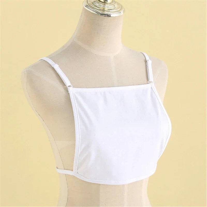 Free shipping for Floral Cotton Mock Camisole Bras Cleavage Cover Overlay Panel Vest Wrapped Chest