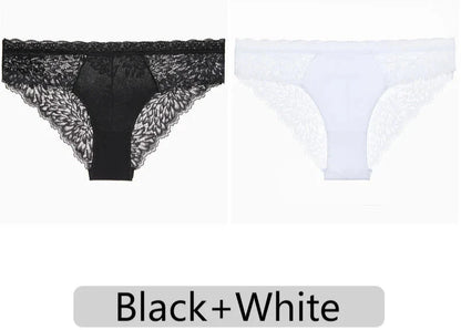 Free Shipping For Trendy Lace Delight - 2Pcs/Set Low-Rise Floral Lace Panties (S-XL)