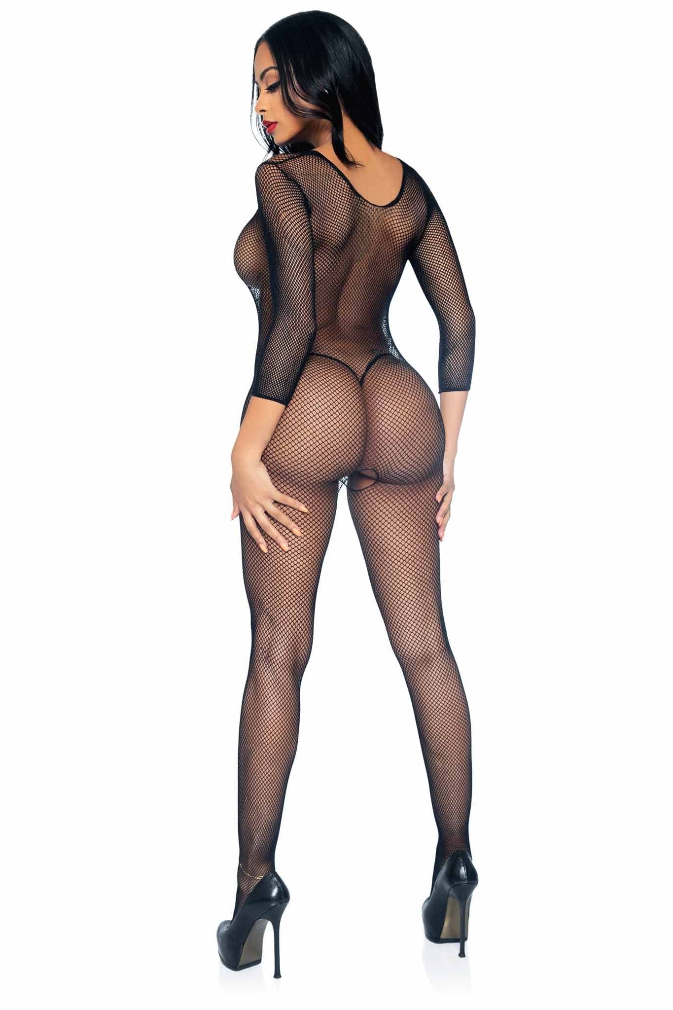 Free Shipping For Seamless Fishnet Long Sleeves Bodystocking