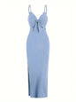 Simple Knit Sleeveless Suspender Dress - Spring/Summer, Open Back