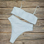 Beach Plain High Rise Triangle Bikinis