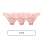 Free Shipping For SatinGlam - Lace Temptation Satin Panties - 3Pcs (M-L)