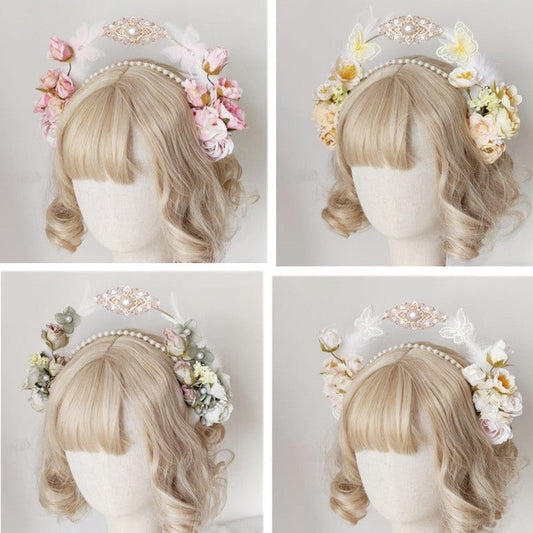 Free Shipping For Hivava Crown of Eden Cottagecore Princesscore Fairycore Princesscore Coquette Soft Girl Kawaii Angelcore Headband Flower Crown Hair Accessory