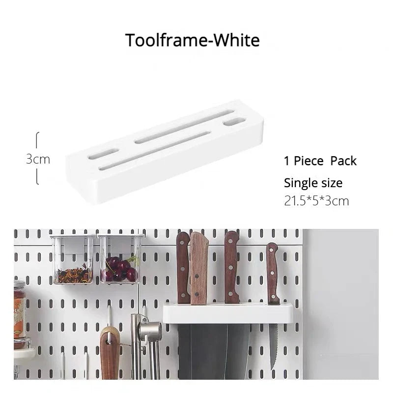 Free Shipping ForPegboard Wall Panels Pegboard Wall Organizer Mounting Display Diy Pegboard Kit Tool Storage Panel Board Rack Bathroom Kitchen