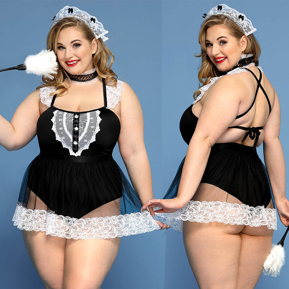 Free Shipping For Plus Size Maid Costume