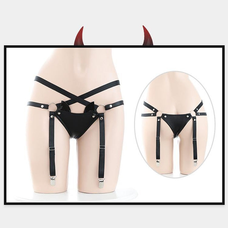 Free Shipping For Sexy Lingerie Black Devil Costume