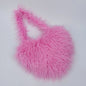 Free Shipping For hape Of My Heart Multicolor Fuzzy Purse