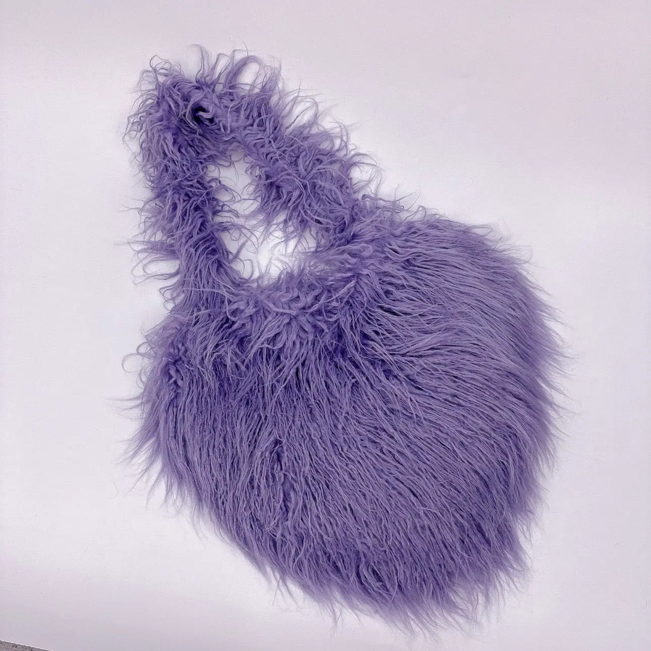 Free Shipping For hape Of My Heart Multicolor Fuzzy Purse