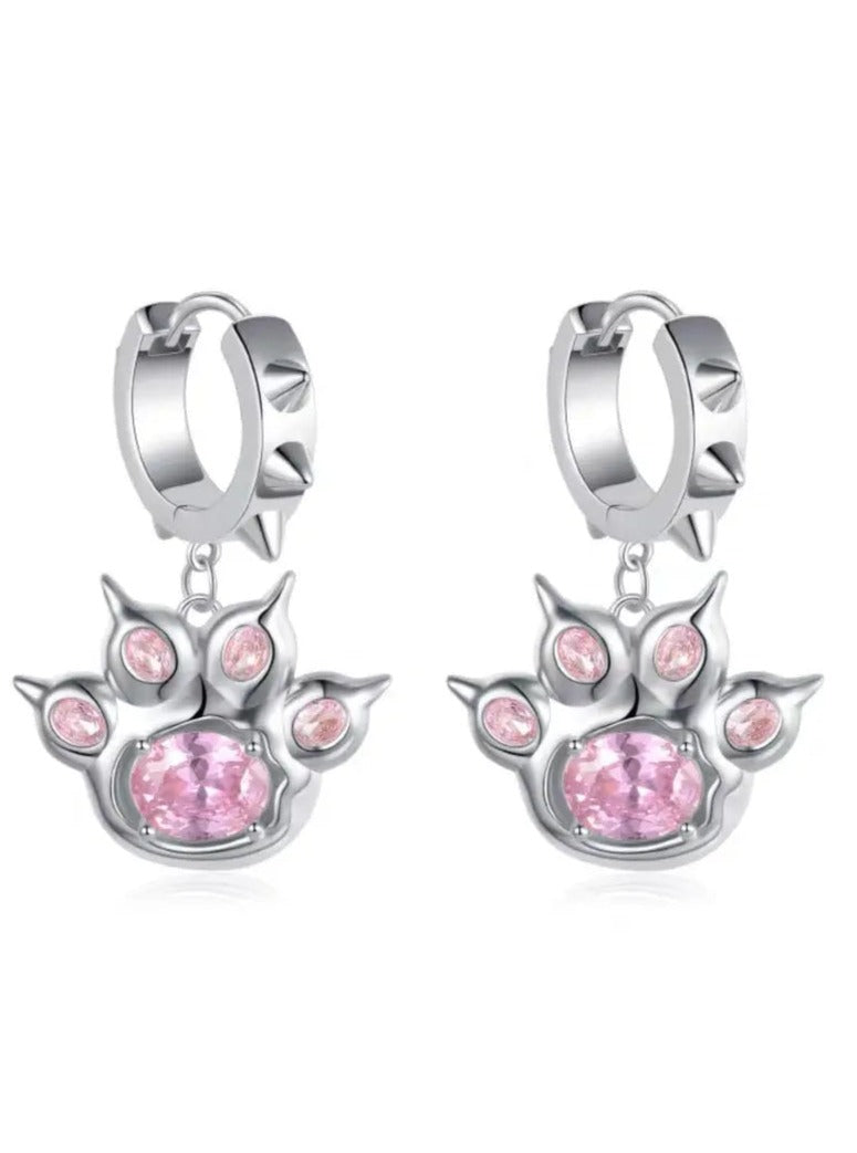 Free Shipping For 'Crystal Dream' Kawaii Paws Hook Earrings