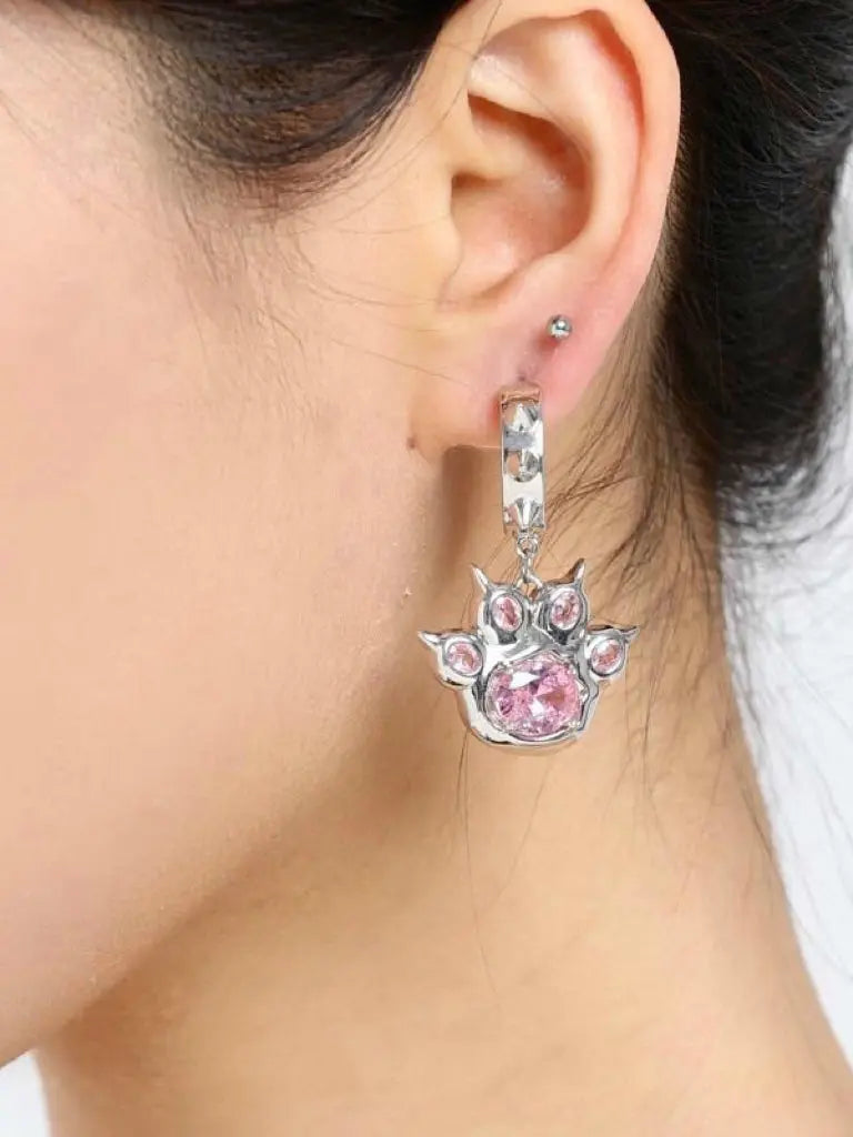 Free Shipping For 'Crystal Dream' Kawaii Paws Hook Earrings