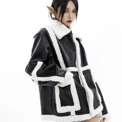 Free Shipping For 'Shepherd' Dark Woolen Patchwork Jacket