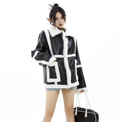 Free Shipping For 'Shepherd' Dark Woolen Patchwork Jacket