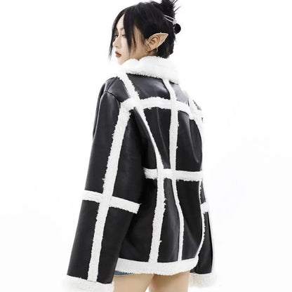 Free Shipping For 'Shepherd' Dark Woolen Patchwork Jacket