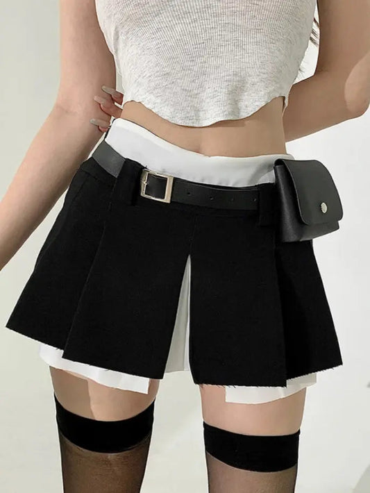 Free Shipping For 'Shisa' Techwear Ripped Belt Pockets Skort