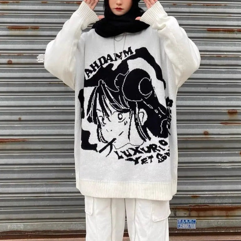 Free Shipping For 'Shojo' Kawaii Goth Manga Girl Sweaters