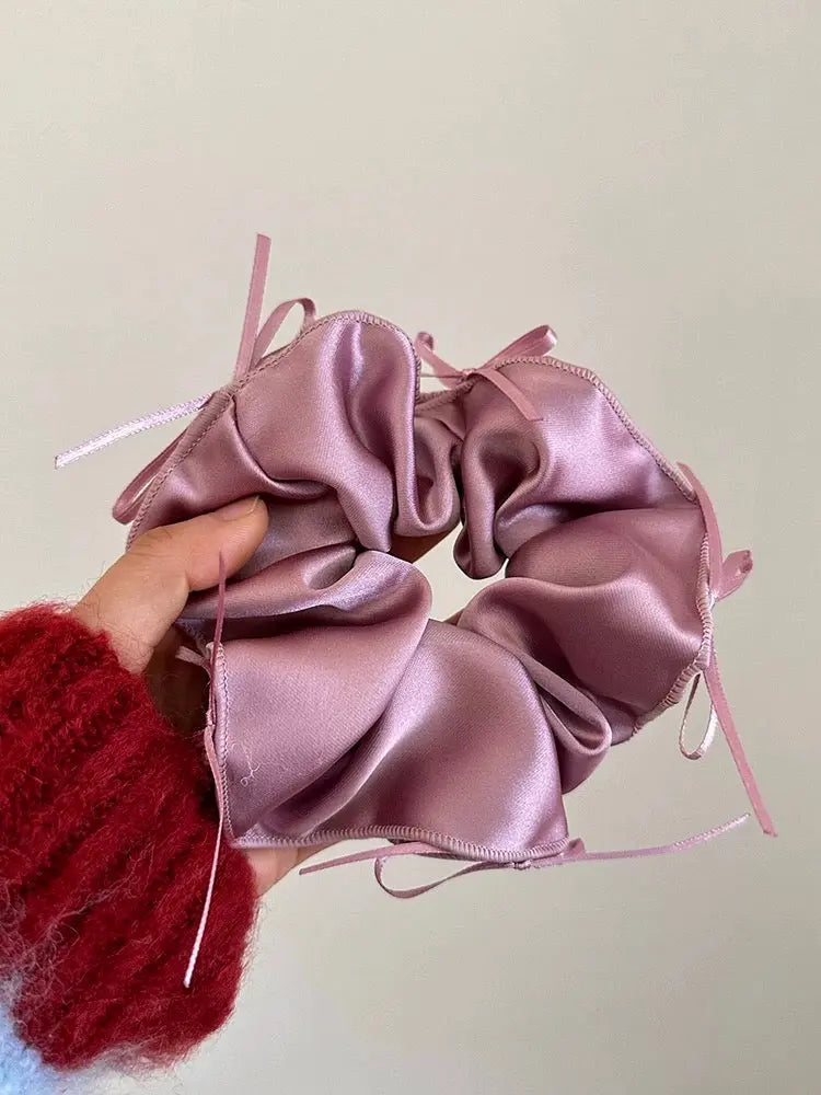 Free Shipping For 'Silky Smooth' Ribbon Core Ballet core Scrunchies