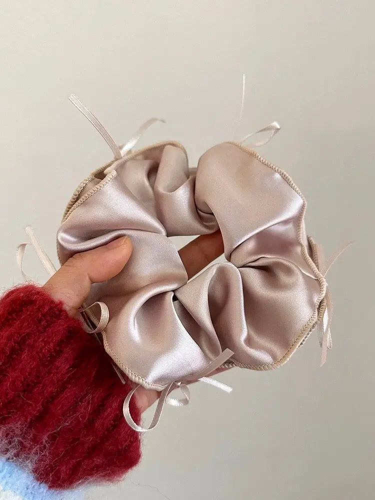 Free Shipping For 'Silky Smooth' Ribbon Core Ballet core Scrunchies