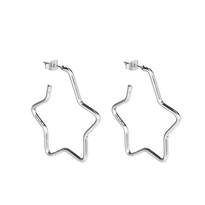 Free Shipping For 'Silver Lining' Grunge Star Shape Earring