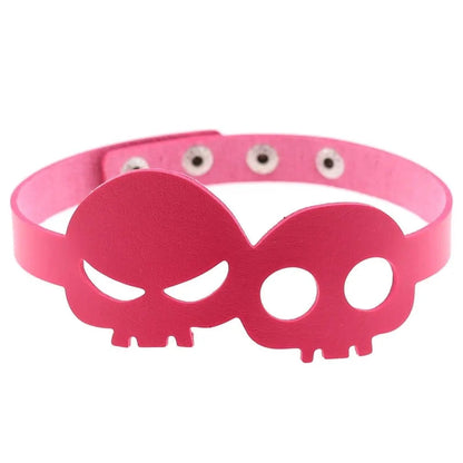 Free Shipping For 'Skull Babe' Pastel Kawaii Goth Pu Leather Choker