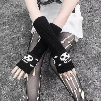 Free Shipping For 'Mr.Skull' Knitted Dark Alt Gloves