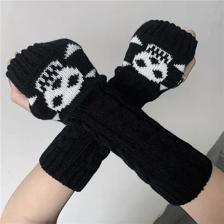 Free Shipping For 'Mr.Skull' Knitted Dark Alt Gloves