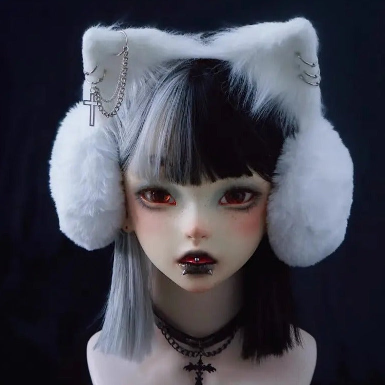 Free Shipping For 'Snowman' Cat Ears Decorated Earmuffs