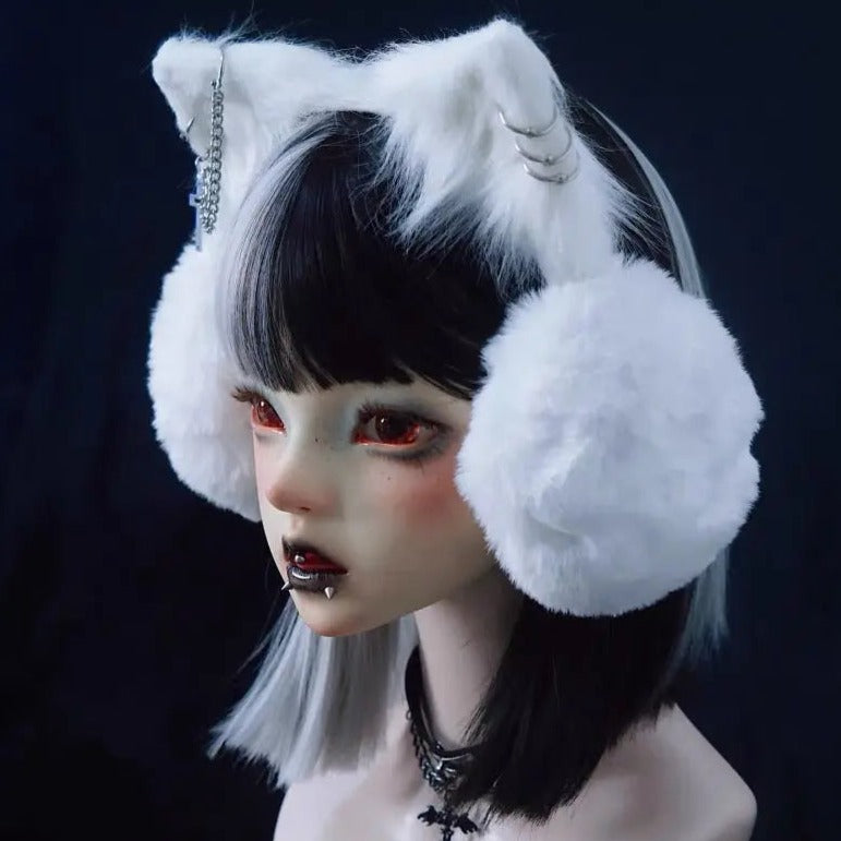 Free Shipping For 'Snowman' Cat Ears Decorated Earmuffs