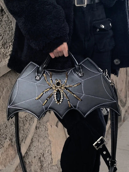 Free Shipping For 'Spider Glam' Alt Dark Spider Shape Hand Bags