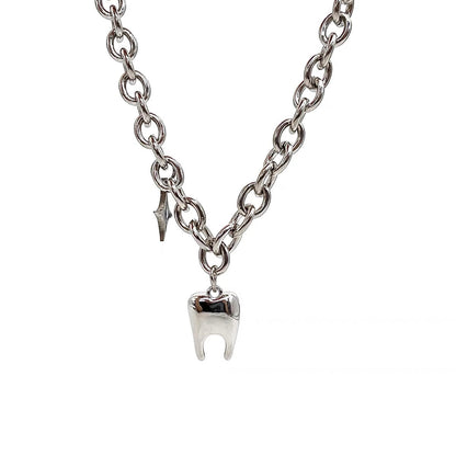 Free Shipping For 'Spooky' Teeth & Star Shape Necklace