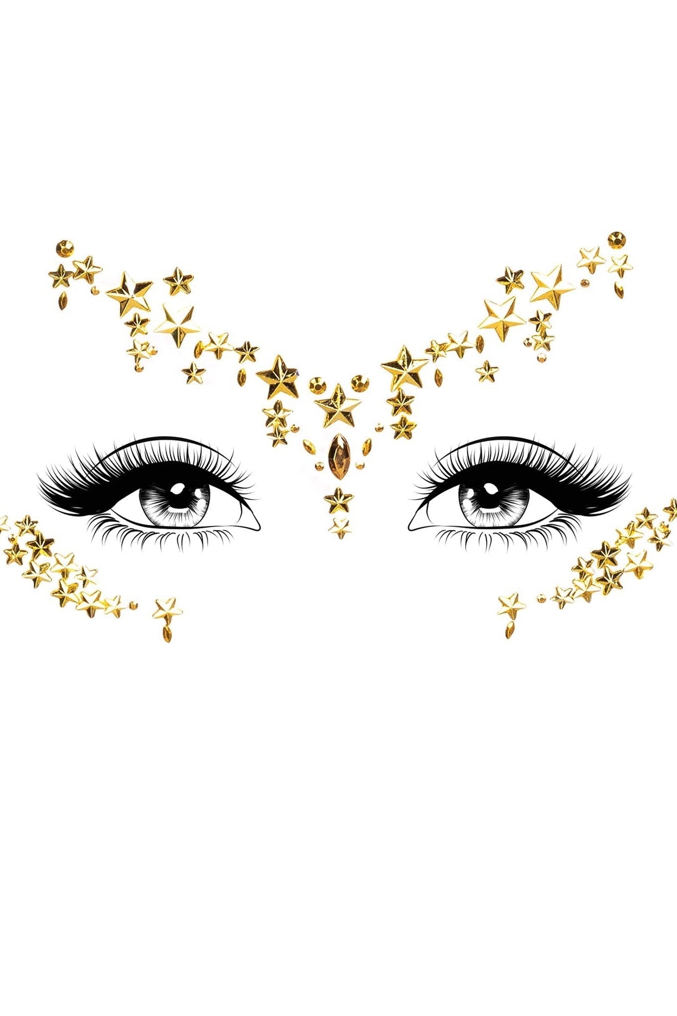 Free Shipping For Star Sign Face Jewels Sticker