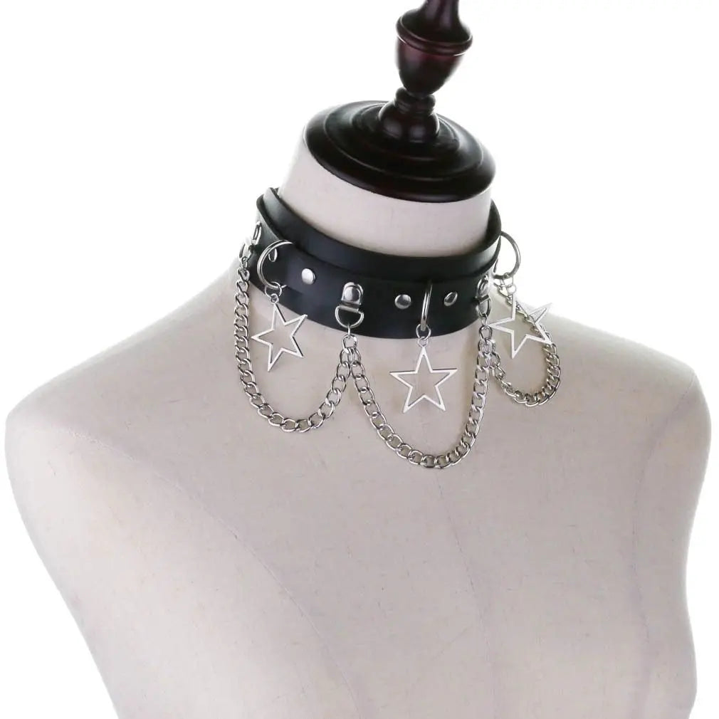 Free Shipping For 'Star Wish' Chains Punk Metal Choker