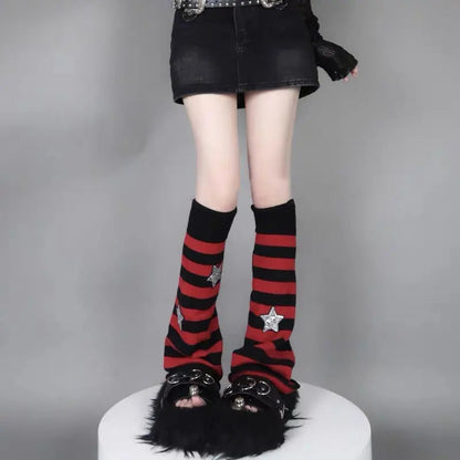 Free Shipping For 'Stardust' Striped Sequins Leg Warmer