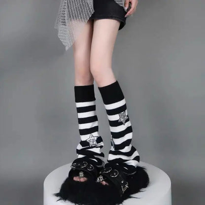 Free Shipping For 'Stardust' Striped Sequins Leg Warmer