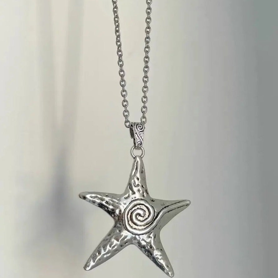 Free Shipping For 'Starfish' Metal Futuristic Sweater Necklace