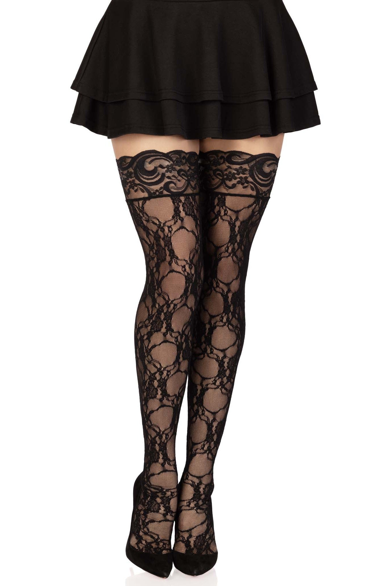 Free Shipping For Stay Up Floral Lace Thigh Highs