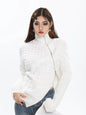 Free Shipping For 'Stitches' Zip-Up Turtleneck Sweater Top