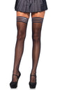 Free Shipping For Striped Silicone Stay Up Spandex Sheer Thigh Highs