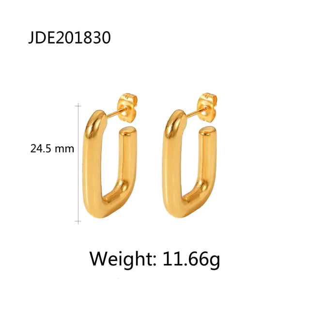 Free Shipping For18K Gold Plated Hoop Earrings