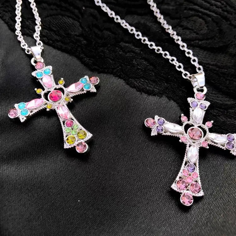 Free Shipping For 'Sugarcoat' E-girl Colorful Cross Necklace