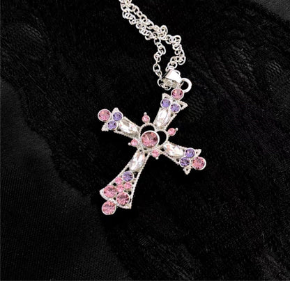 Free Shipping For 'Sugarcoat' E-girl Colorful Cross Necklace