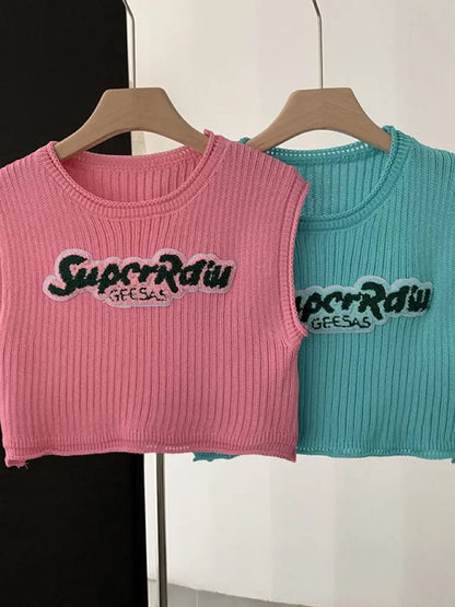 Free Shipping For 'Super Radio'Streetstyle Knitted Tank Top