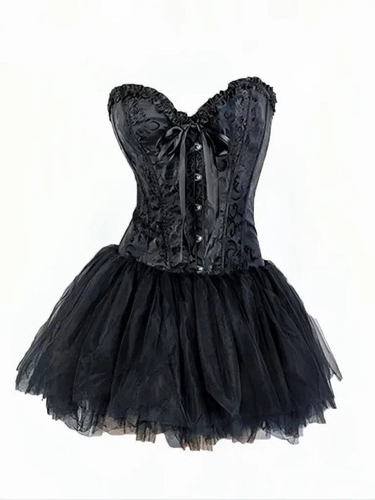 Free Shipping For 'Swan' Corset Pom Pom Angel Dress Costume