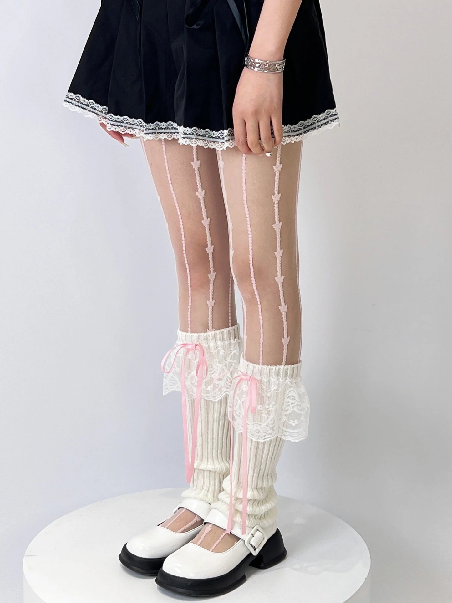 Free Shipping For 'Swan Lake' Ballet Core Ruffle Bow-tie Leg Warmers